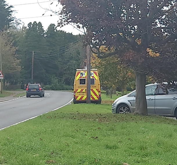 If I stay still maybe they wont see me hiding behind this telegraph pole