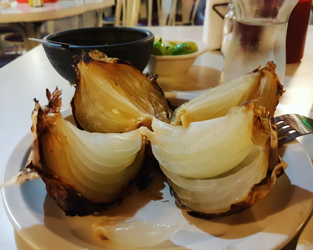 If Im struggling with ordering food in Mexico Noo I totally wanted nothing but this huge grilled onion for dinner