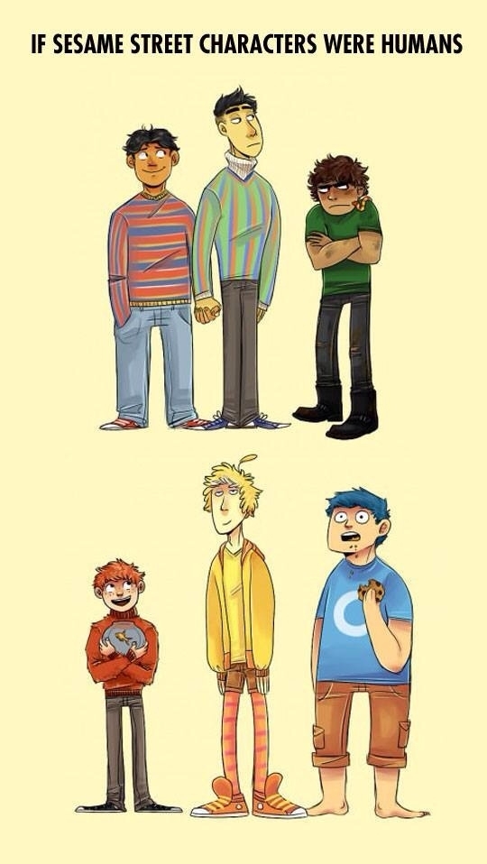 If Sesame Street characters were human