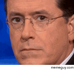If someone is ever making you feel uncomfortable do what Colbert does