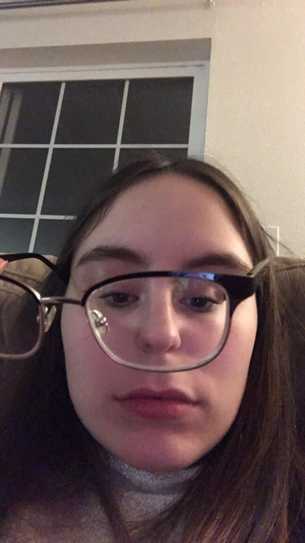 If you have glasses please try this