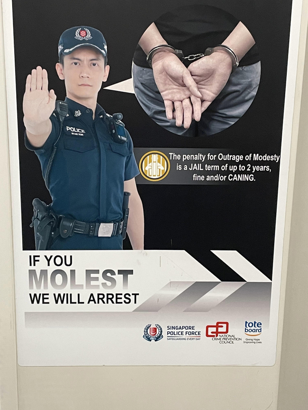 If you molest we will arrest