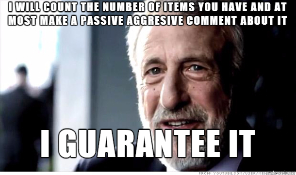 If youre in front of me at the express checkout 