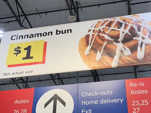 IKEA apparently needed this disclaimer for their cinnamon buns
