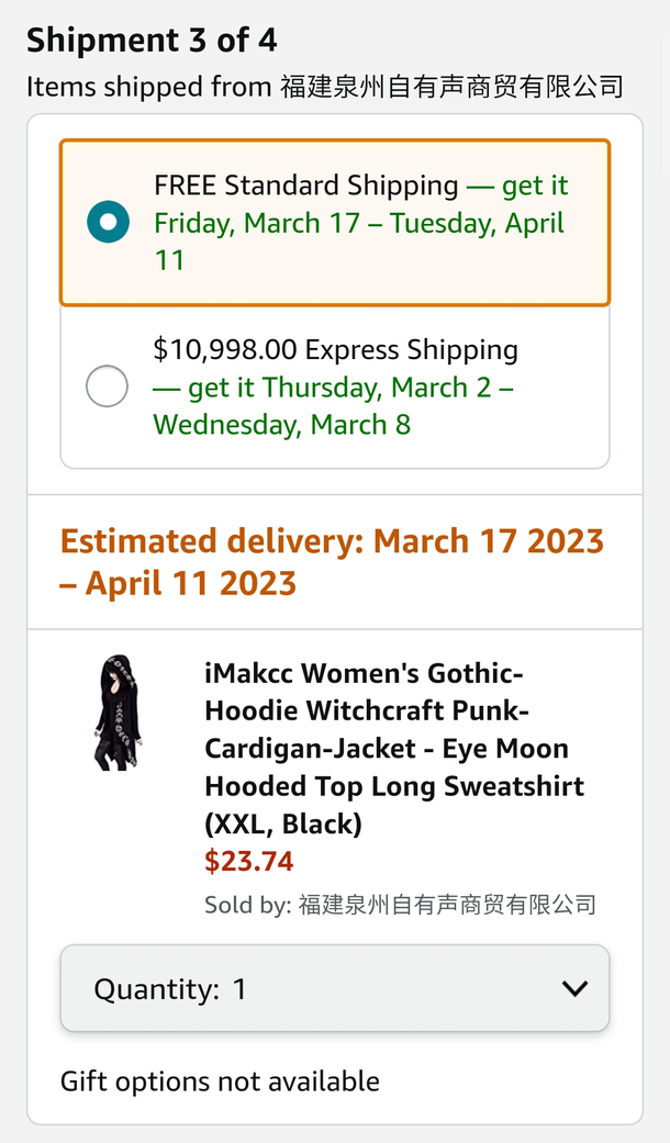 Ill go with the free shipping thank you