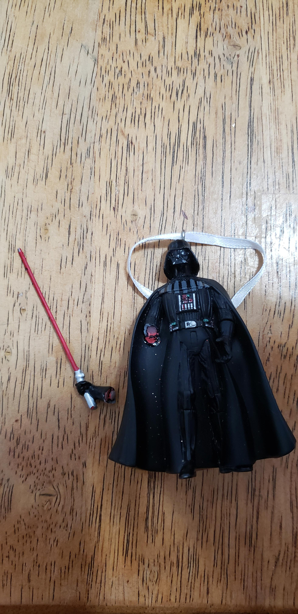 Ill see your Skywalker toy and raise you my Vader ornament my son dropped