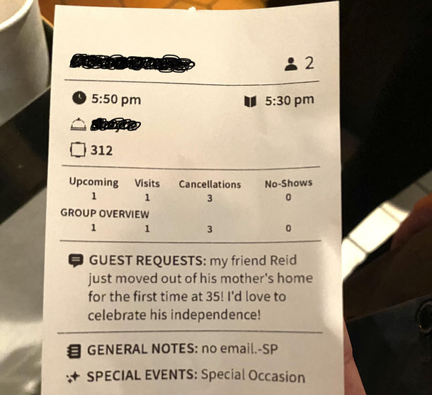 Im a waitress and this was my tables special request 