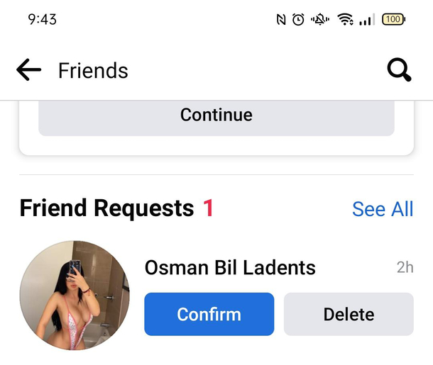 Im always getting these suspicious friend requests This is probably the most creative one Ive ever seen