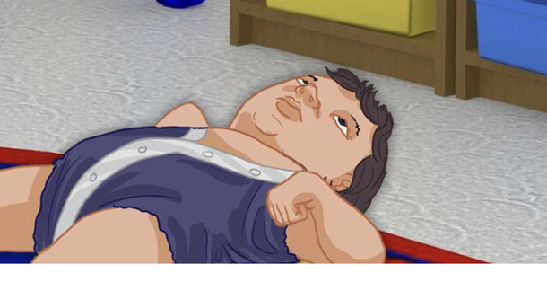 Im doing a Red Cross online CPRFirst Aid class and this is how they drew an infant My husband says it looks like Andre the Giant and Peter Dinklage had a baby