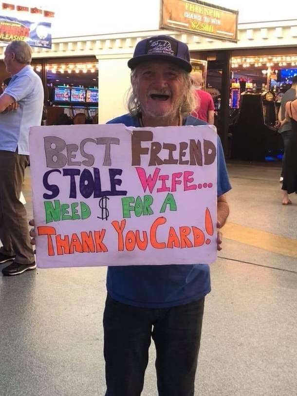 Im glad he still has his sense of humor