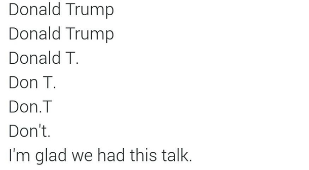 Im glad we had this talk