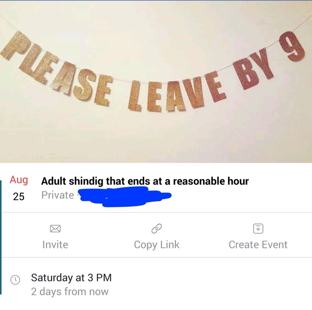 Im hosting an event for my upcoming birthday