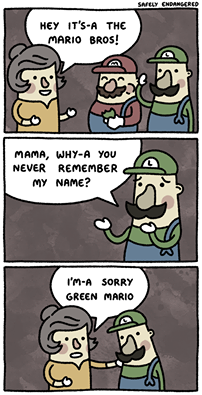 Im not green Mario