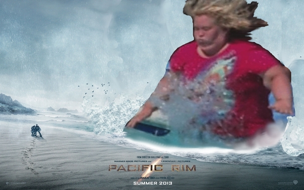Im not very good at photoshop but I had to try after seeing a picture of Honey Boo Boos mom getting in the pool 
