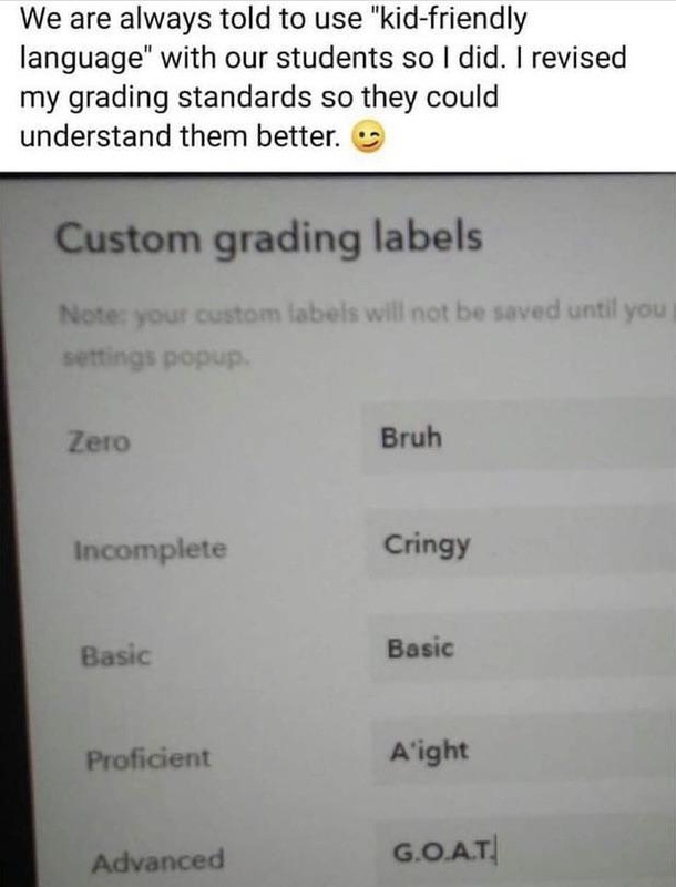 Imagine spending hours on an essay just to get it marked cringy