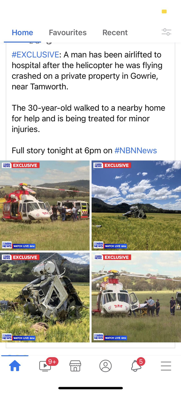 Imagine surviving a chopper crash only to get airlifted to the hospital right after