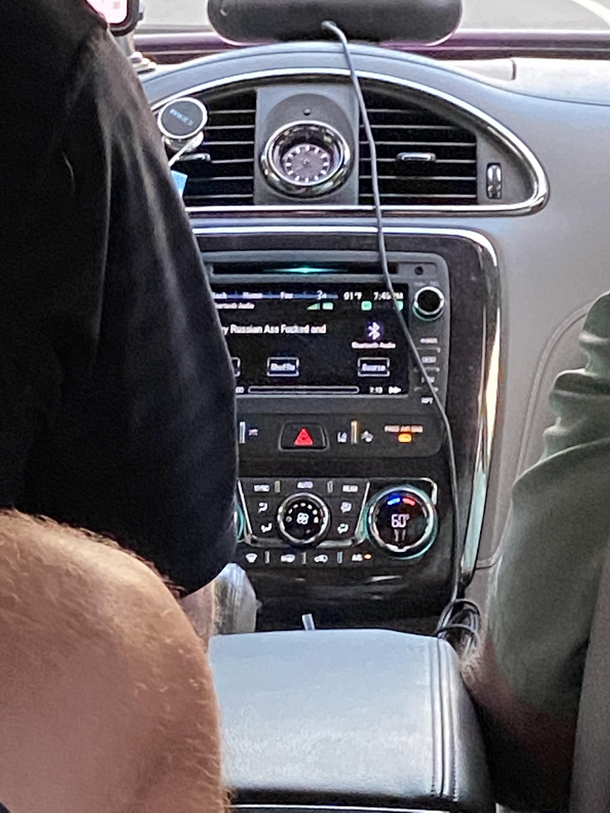In an Uber with my family the driver is chatting up my uncle and has no idea