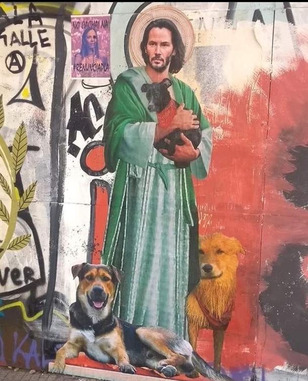 In case youre having a bad day hero you have a Keanu Reeves pastor of doggos Somewhere in Santiago Chile