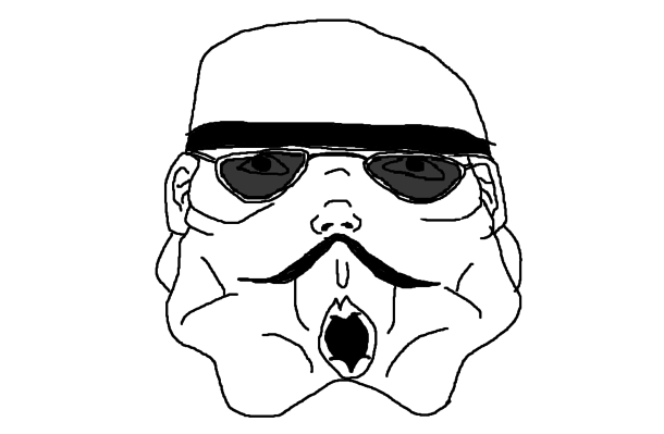 In honor of May the th I drew a dude who looks like a storm trooper if you squint really hard