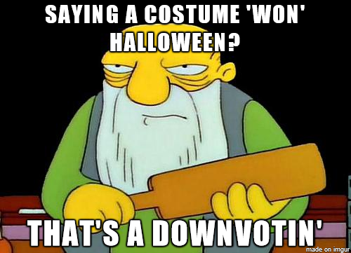 In light of all the costume photos this needs to be said