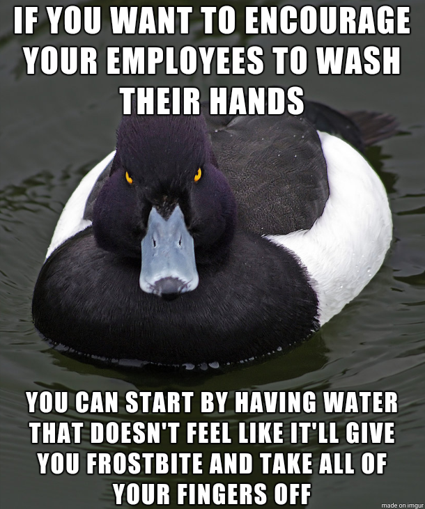 In light of the impending coronavirus pandemic something employers should probably consider when theyre trying to find every possible way to cheap out on basic amenities