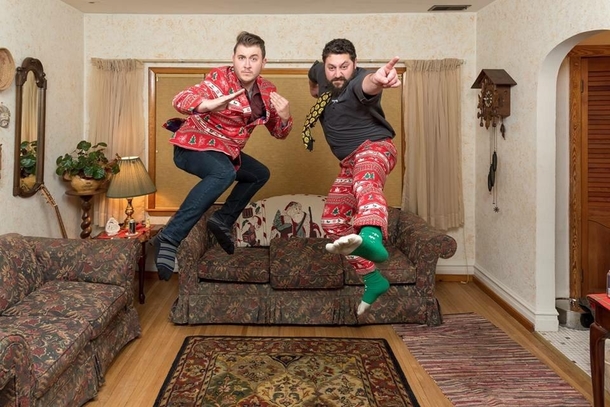 In  my brother and I started taking a photo on Christmas Eve heres my favorite from this year