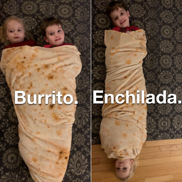 In my house we play Dad jokes - blanket edition