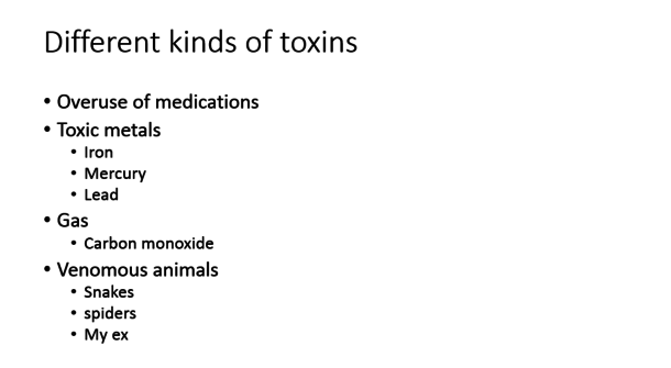 In pharmacy school and we are going over toxicology