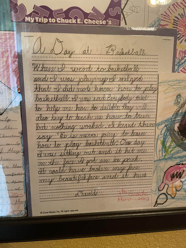 In rd grade I wrote about the time I went to a basketball camp over the summer