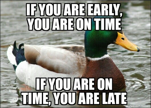 In reference to the on time poster Maybe this will help hit your point home