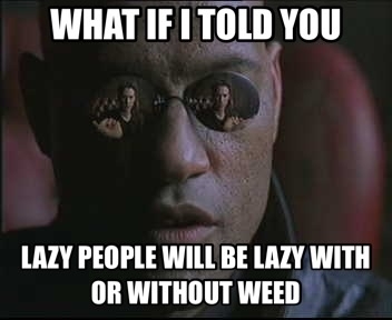 In response to the confession bear who thinks most pot heads are lazy