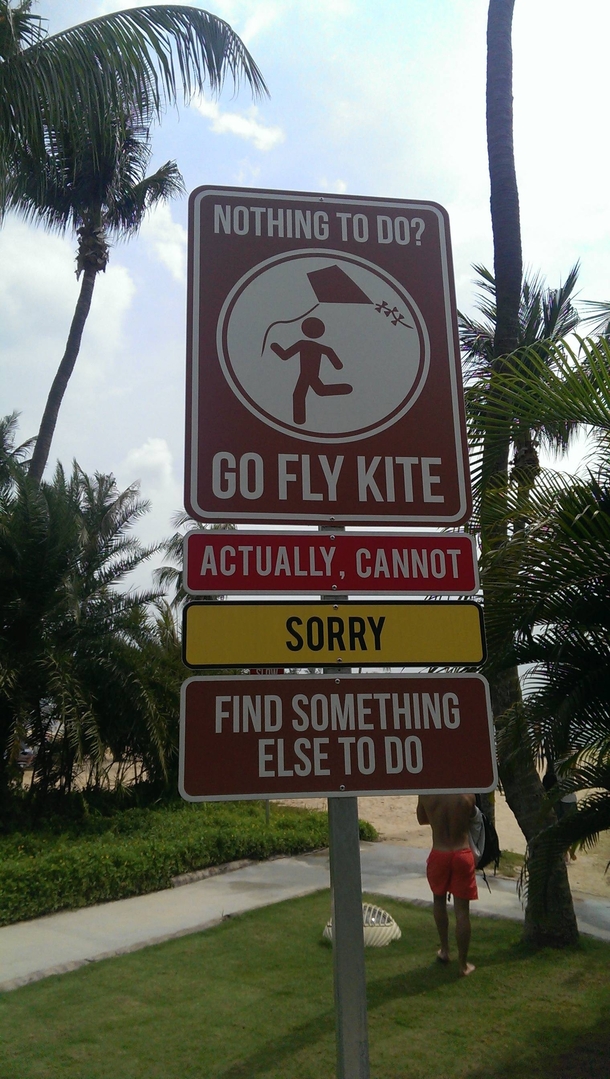 In Singapore and found this sign at the beach