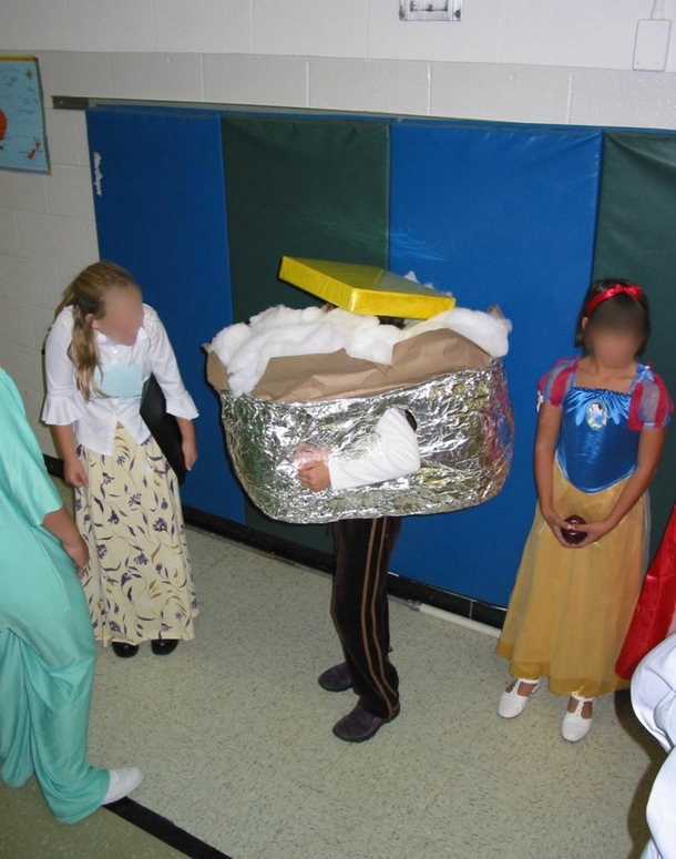 In th grade I was a baked potato for Halloween