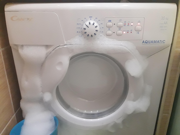 In the absence of laundry detergent do not ever substitute it for shampoo