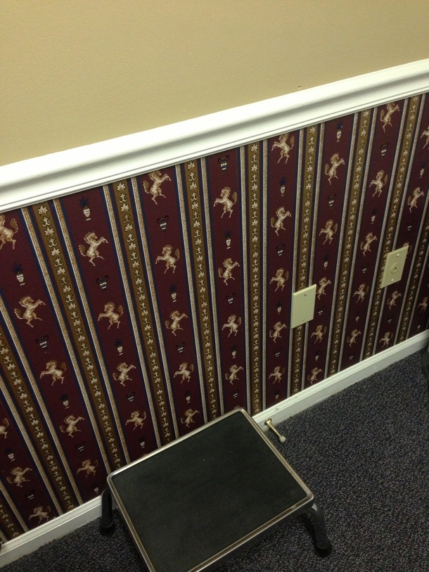 In the doctors office looking at the wall paper and I cant help but think these horses are dancing to Thriller