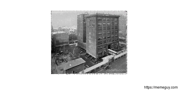 In  the Indiana Bell building - an -story steel and brick building built in  - was moved  meters to the south rotated  degrees and then moved  meters to the west The task took  weeks to complete and the company did not loose a single day of work