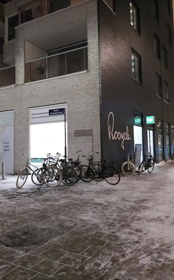 In The Netherlands of all places you cycle to a place where you pay tocycle