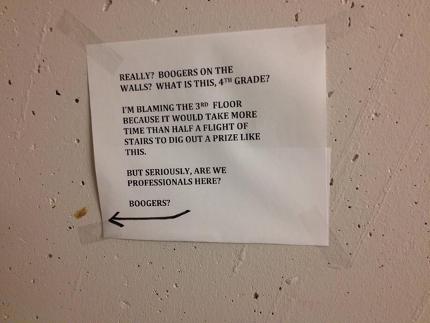 In the office buildings stairwell