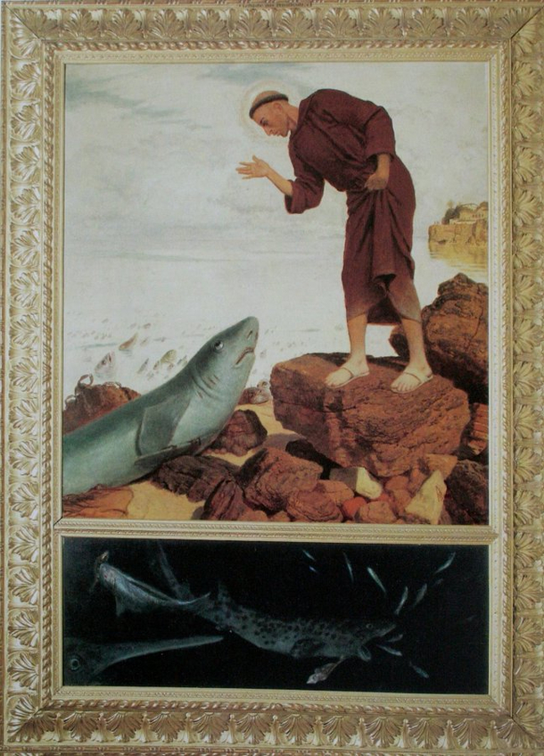 In the original ending for Jaws the shark repents and confesses his sins to St Anthony of Padua