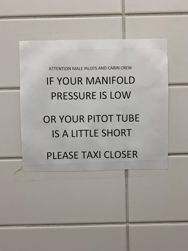 In the toilet of airport employees