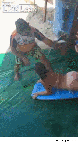 Incredible Slip n Slide crash