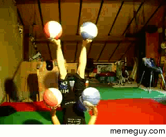 Insane juggling and ball skills