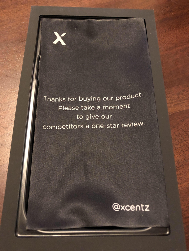 Inside of a phone case I received