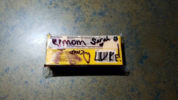 Instead of a birthday card my family signed a block of cheese and gave it to me Ive never felt so understood