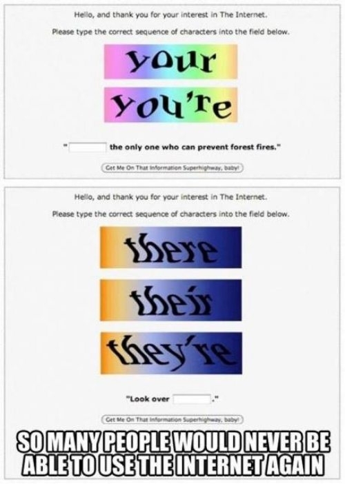 Instead of using a Captcha I propose we do this