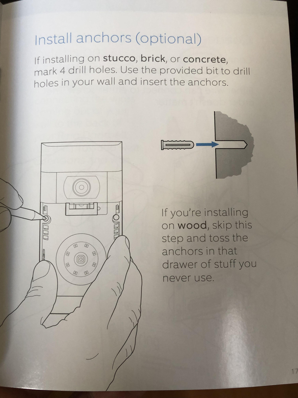 Instructions for my new Ring doorbell know me too well