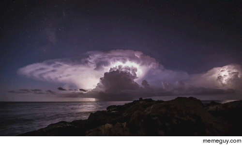 Intense storm off the coast of Florida