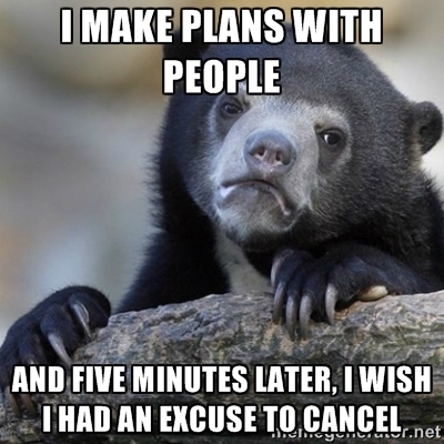 Introvert problems What the actual confession bear meme is for