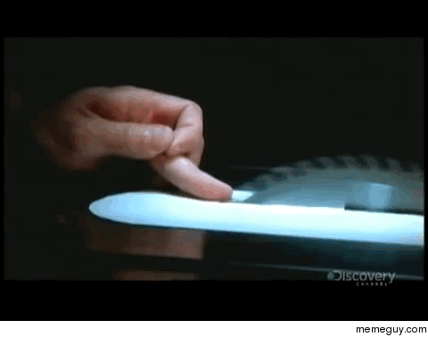 Inventor of table saw that detects human flesh to stop the blade tests it with a high speed camera and his own finger