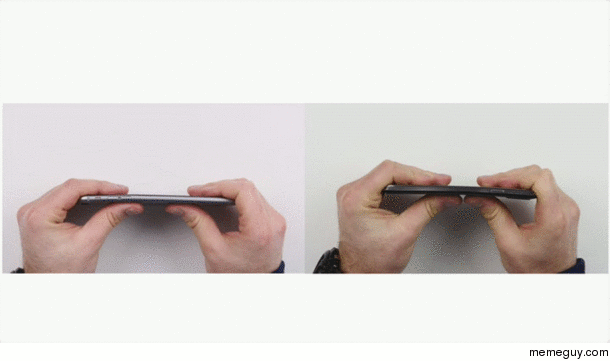 iPhone  Plus and Samsung Note  bend comparison